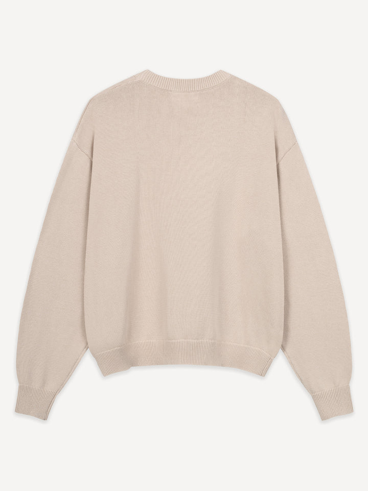 Another Mesh Logo Oversize Knit Sweatshirt