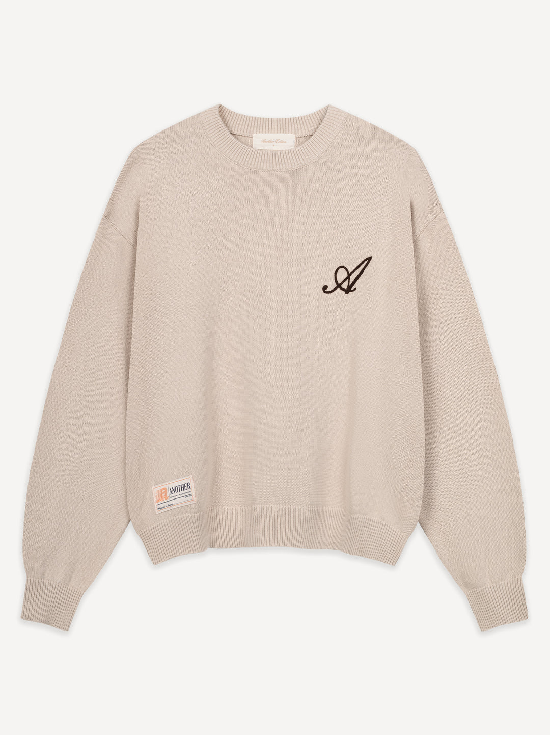 Another Mesh Logo Oversize Knit Sweatshirt