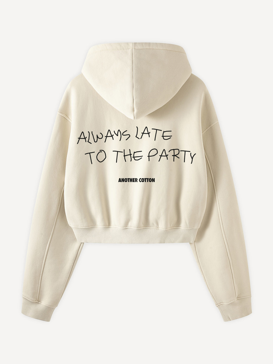 Always Late Cropped Zip Hoodie