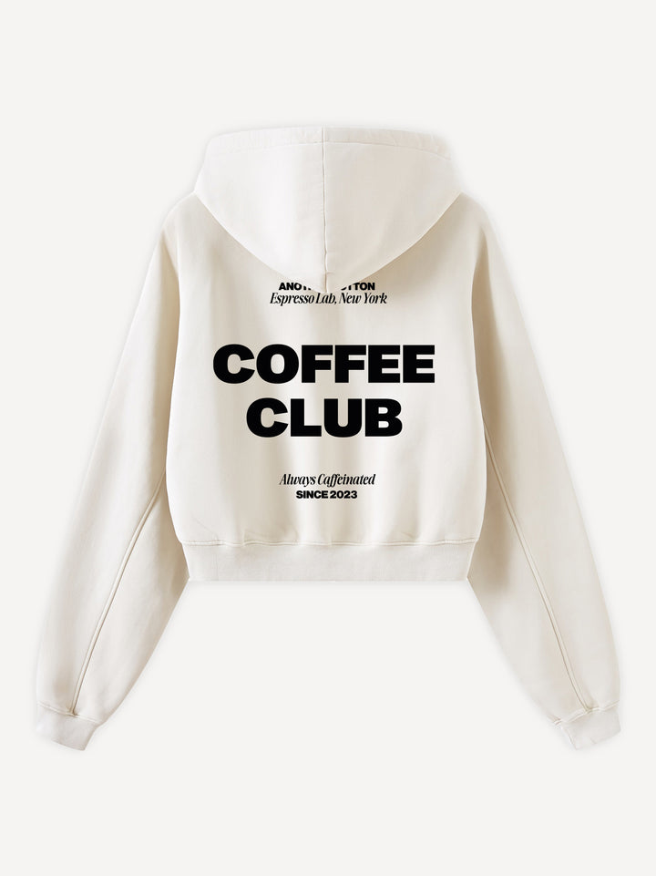 Coffee Club Cropped Hoodie