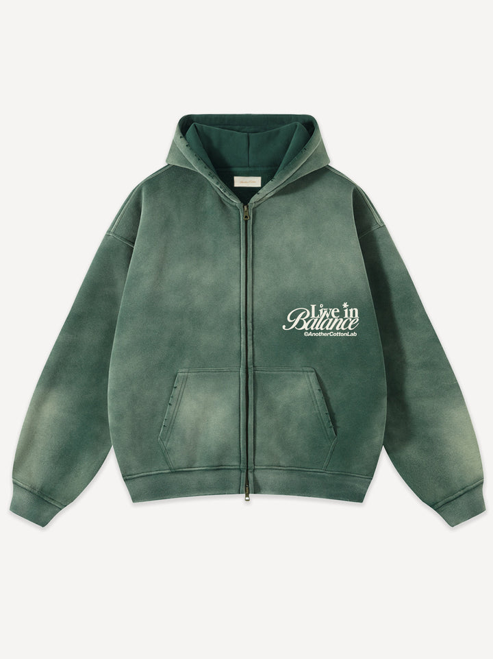 Live in Balance Oversized Zip Hoodie
