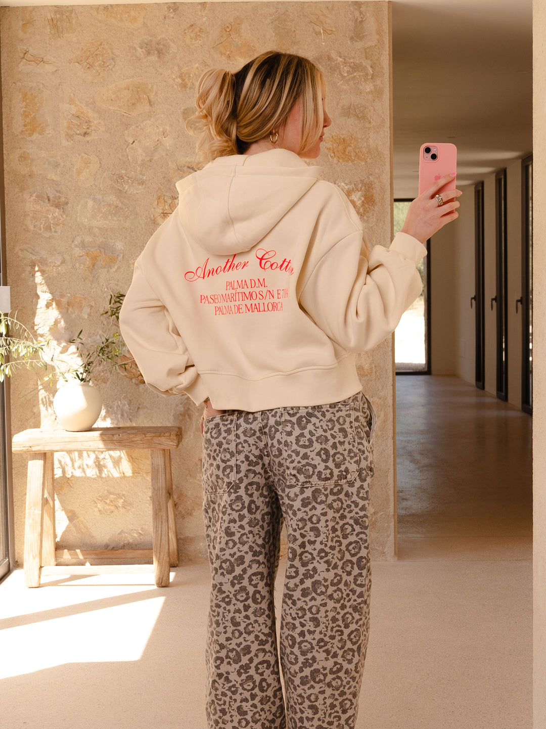 Cropped Palma Oversized Zip Hoodie