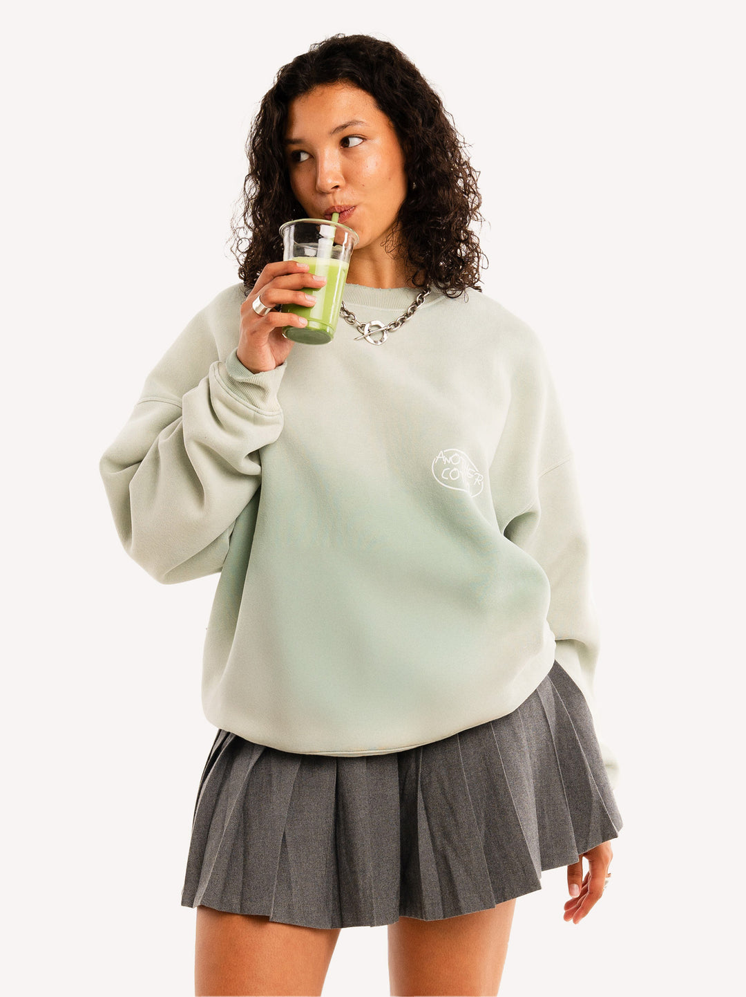 Matcha Mornings Oversized Sweatshirt