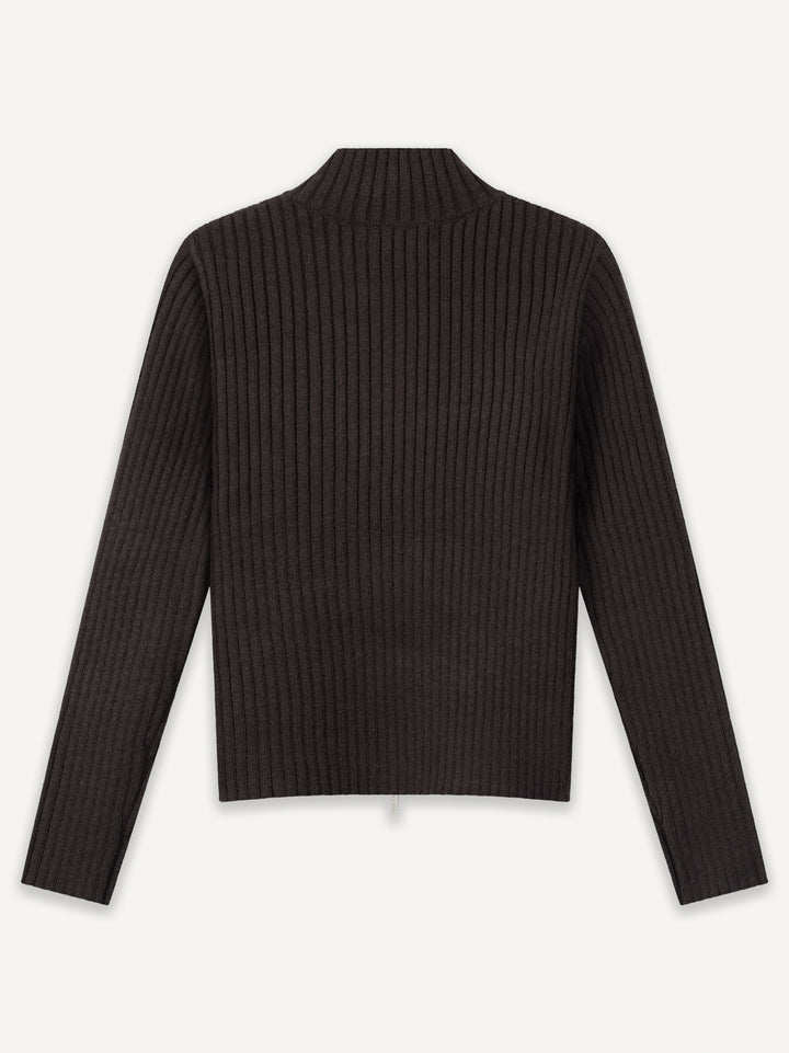 Another Cropped Rib Zip Women