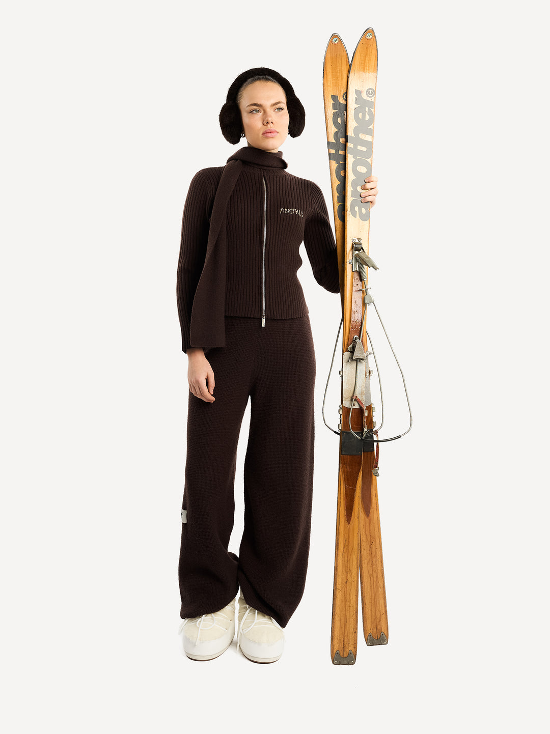 Another Cropped Rib Zip Women