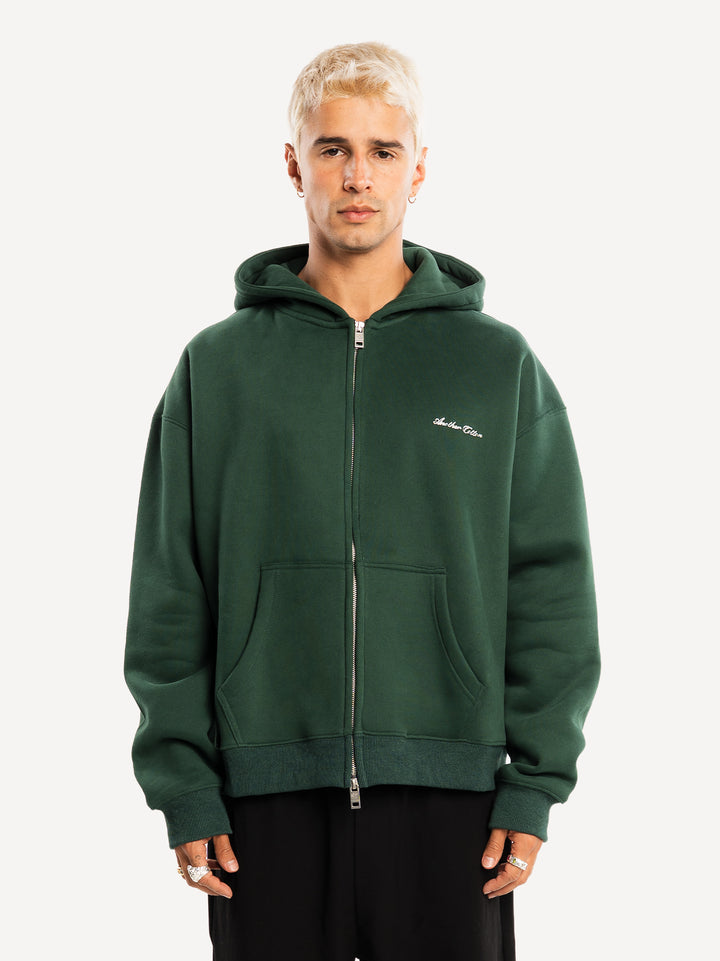 Basic Boxy Fit 380gsm Zip Hoodie