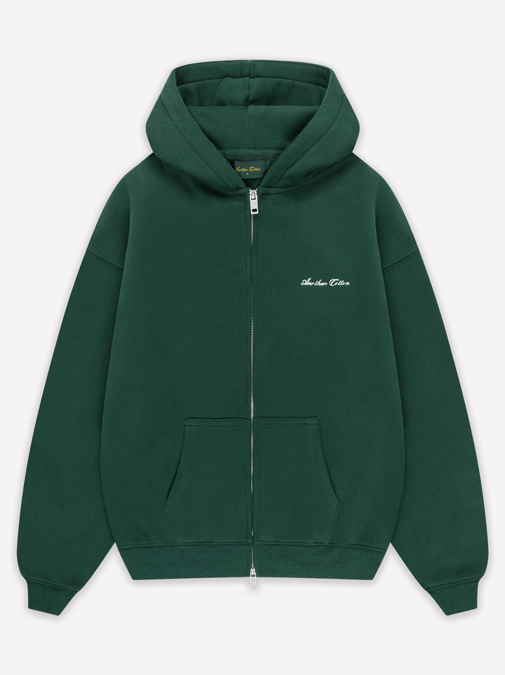 Basic Boxy Fit 380gsm Zip Hoodie