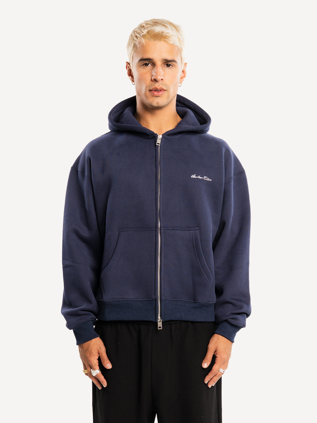 Basic Boxy Fit 380gsm Zip Hoodie