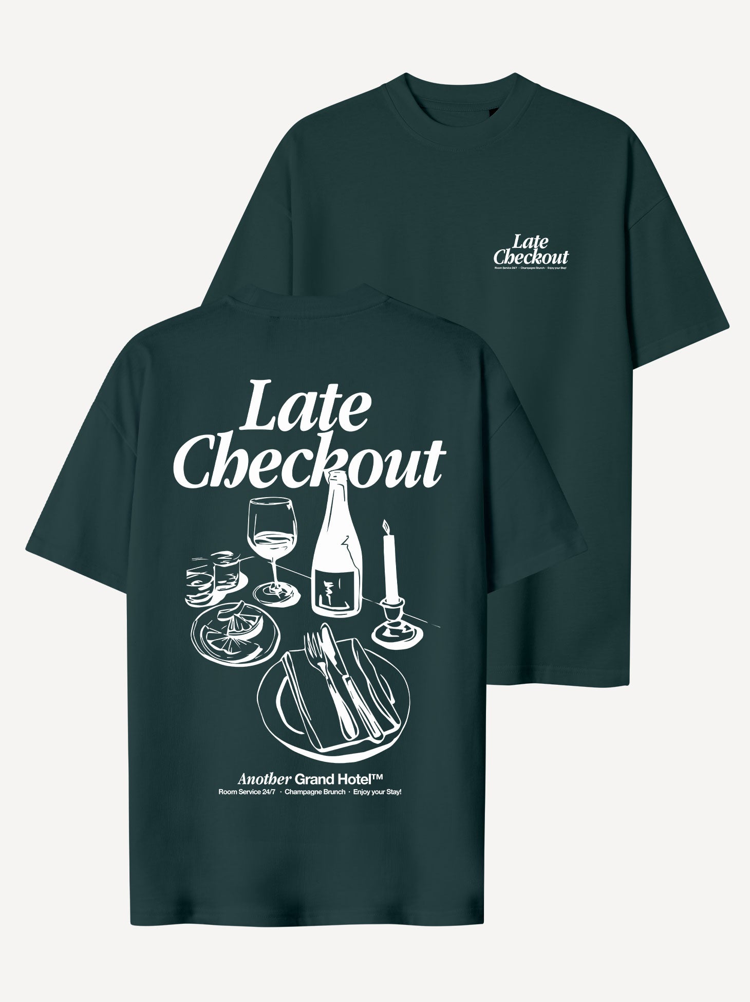 Late checkout store t-shir