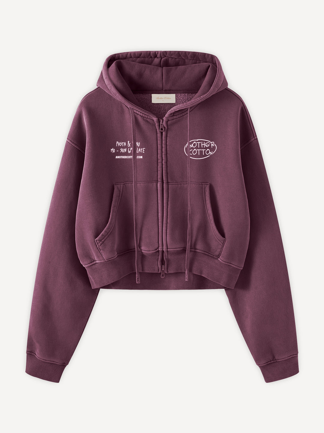 Pasta Night Cropped Zip Hoodie