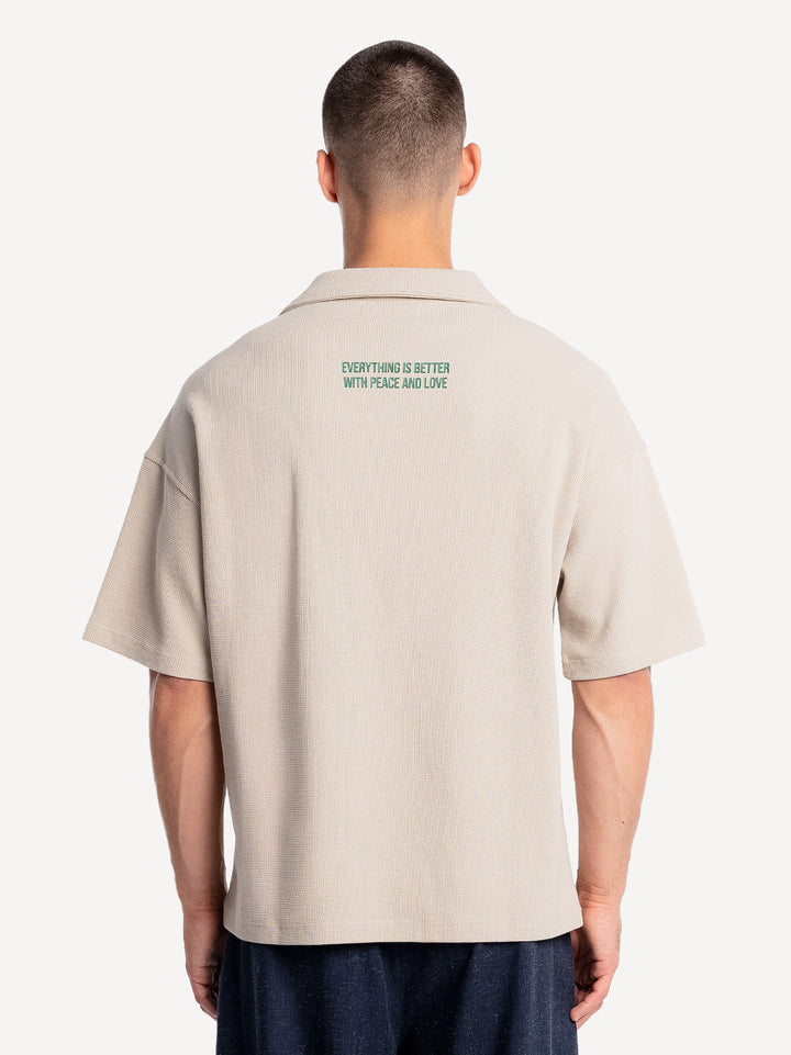 Peace Waffle Polo Shirt