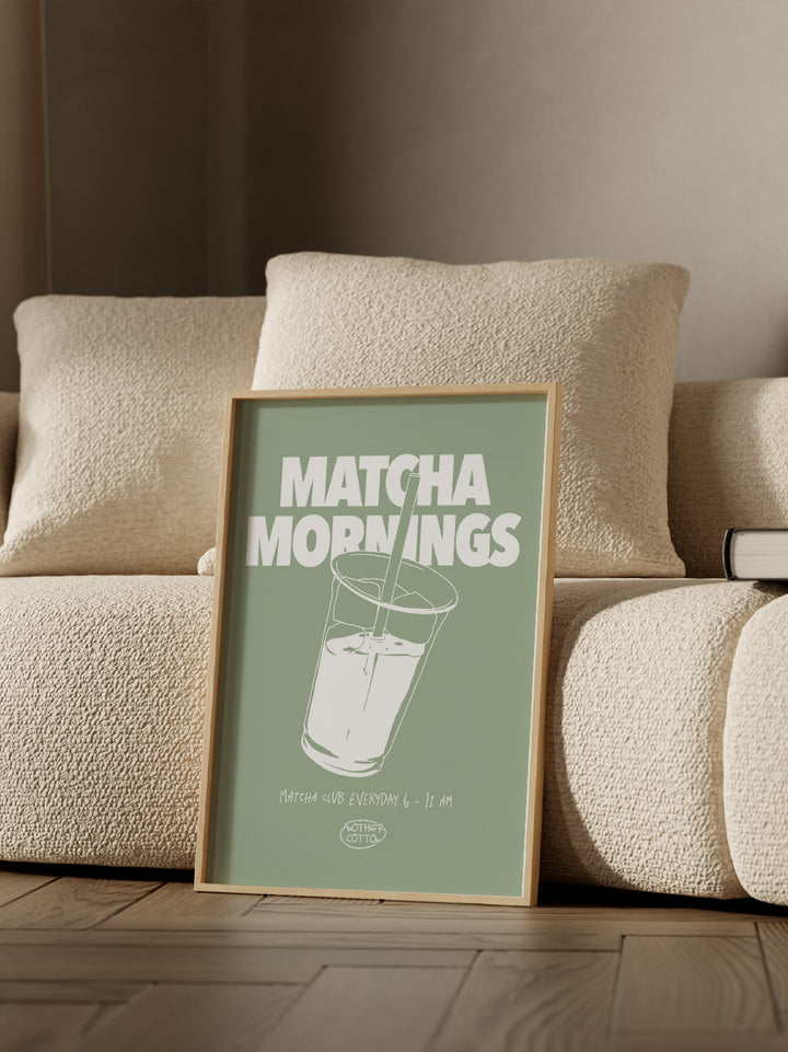 Matcha Mornings Poster