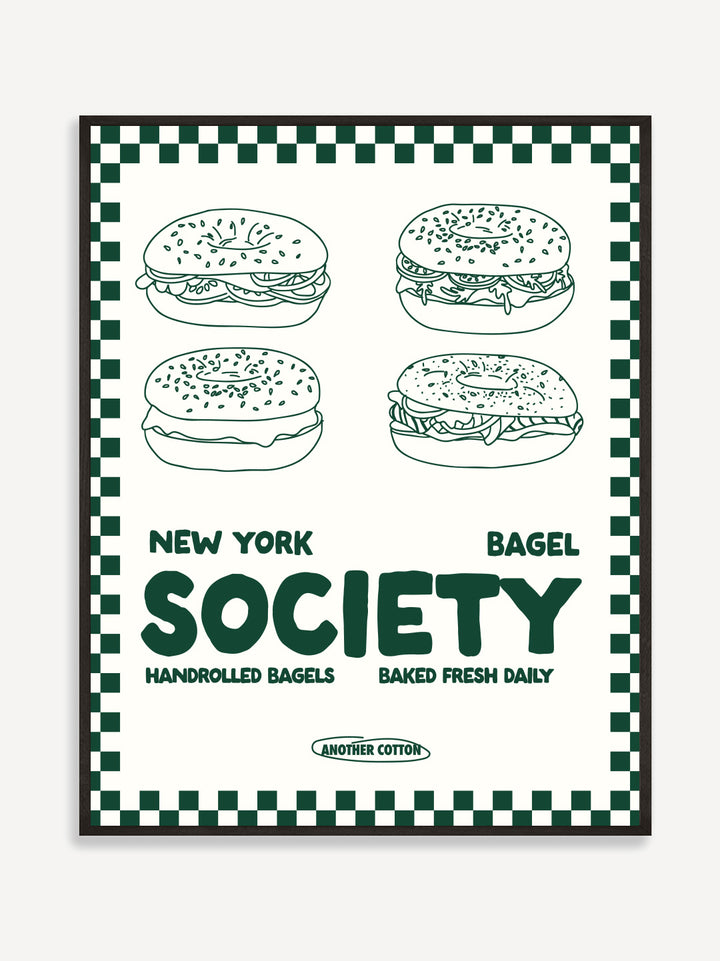 New York Society Bagel Poster
