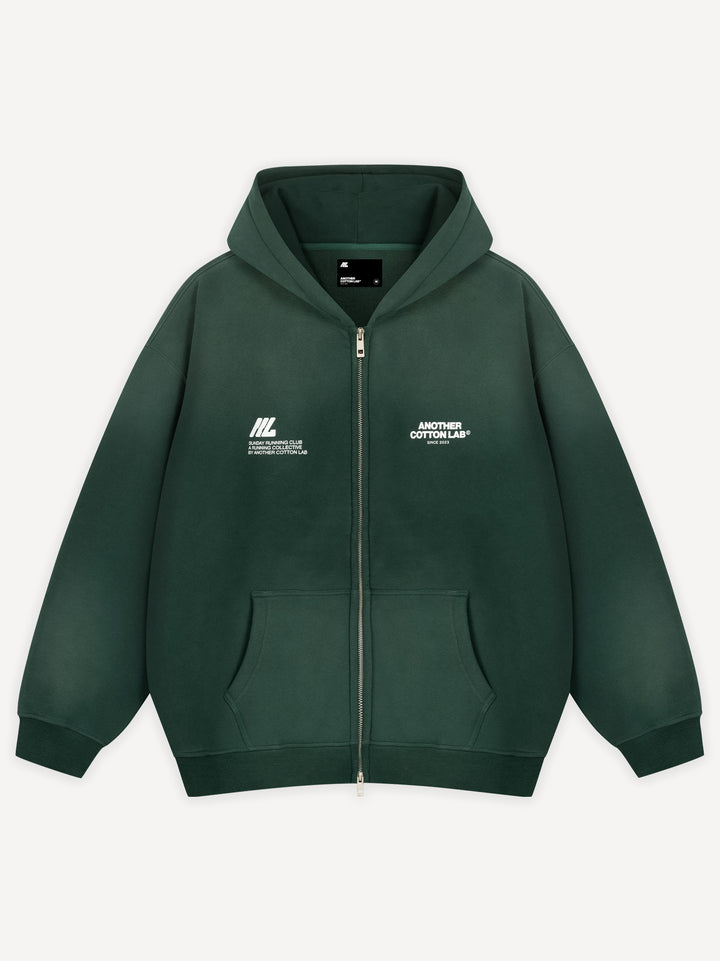 Sunday Running Club Washed Oversized Zip Hoodie