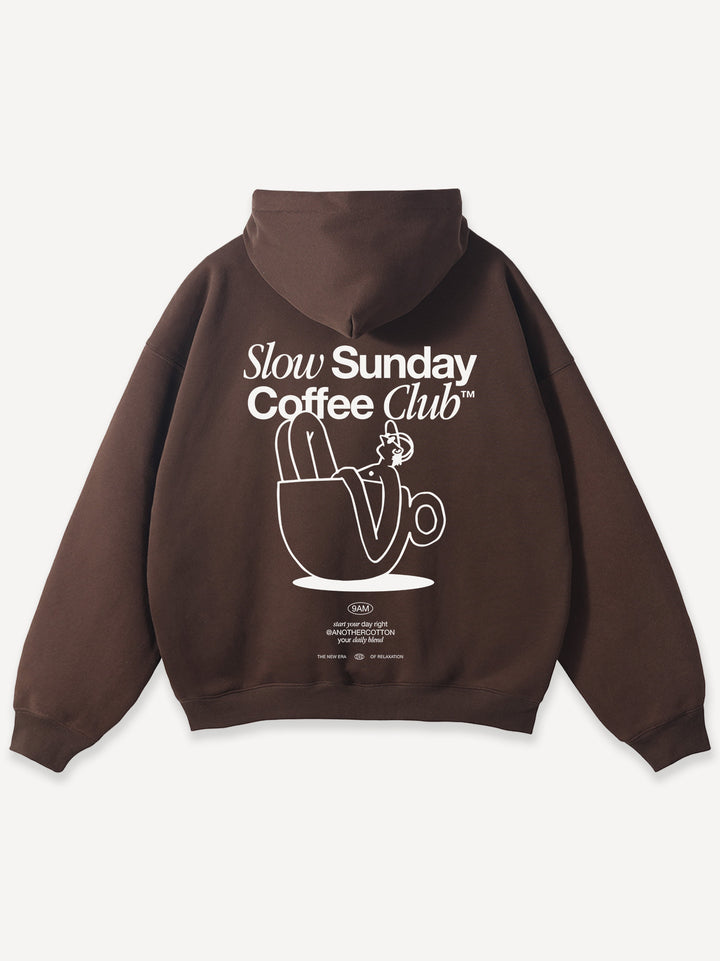 Slow Sunday Coffee Club Heavy Oversized Hoodie