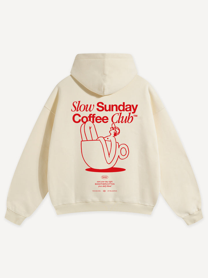 Slow Sunday Coffee Club Heavy Oversized Hoodie