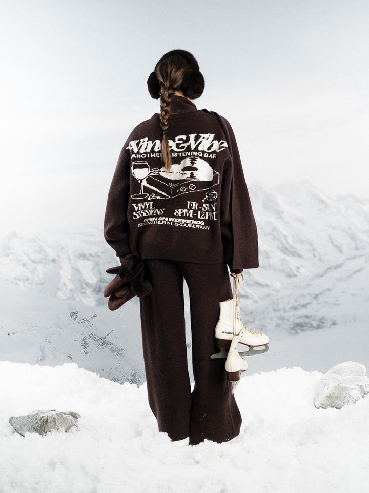 Wine & Vibe Knit Sweater Women