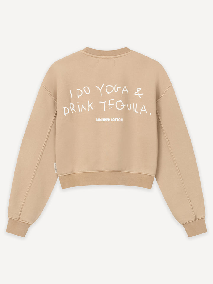 Yoga & Tequila Cropped Sweatshirt