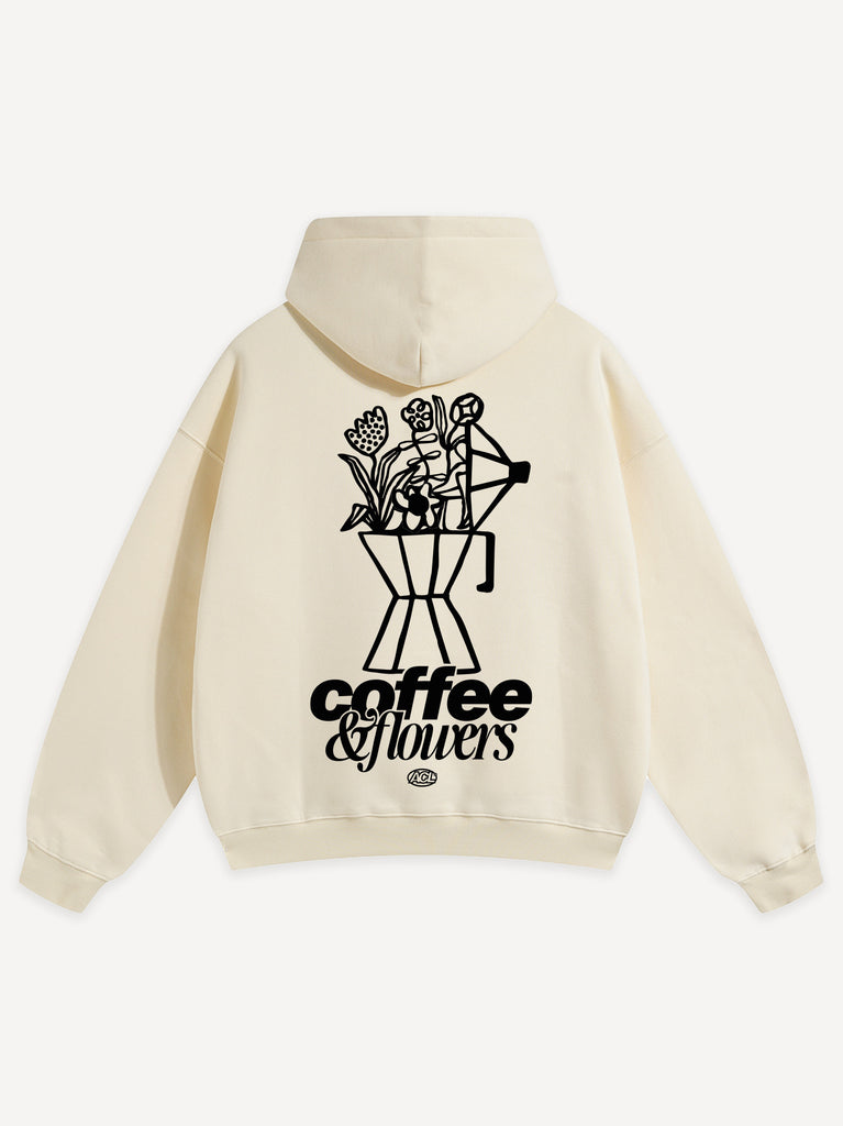 【CPGN STUDIO】23FW★ Floral Scent Embroidered Hoodie Coffee_Flowers-ArtieHoodie-AG-