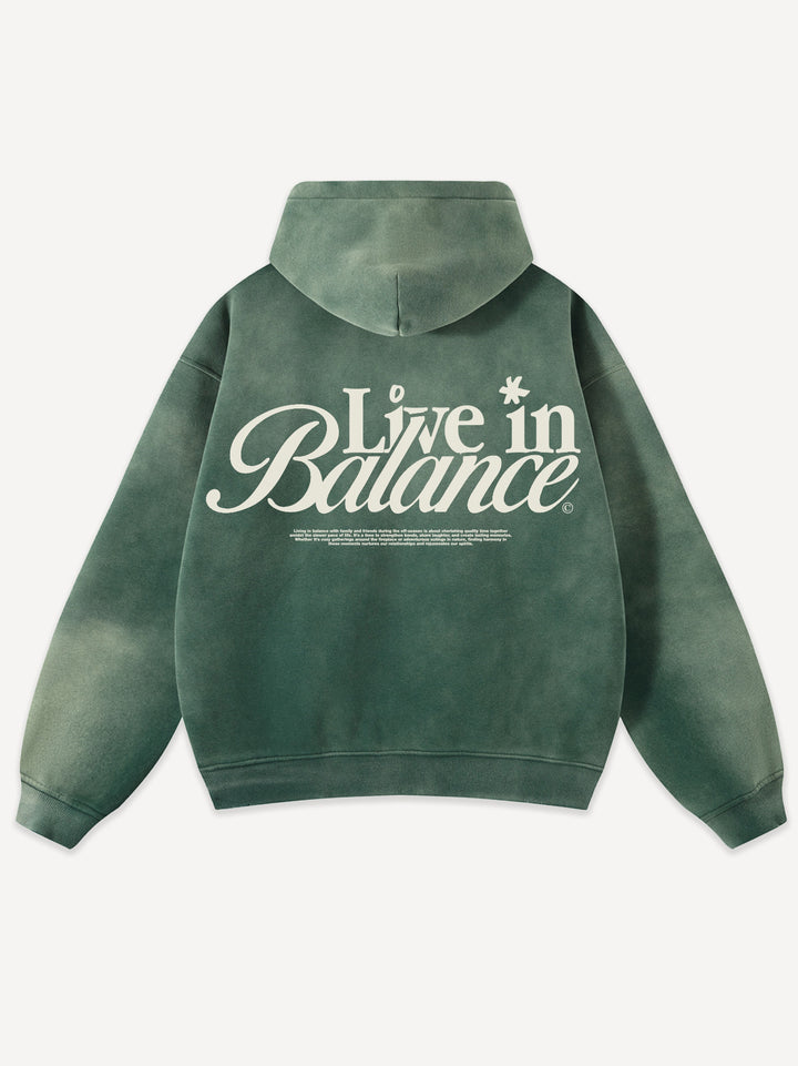 Live in Balance Oversized Zip Hoodie