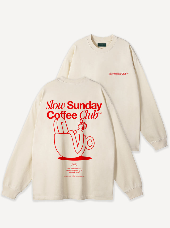 Slow Sunday Coffee Club Oversize Longsleeve
