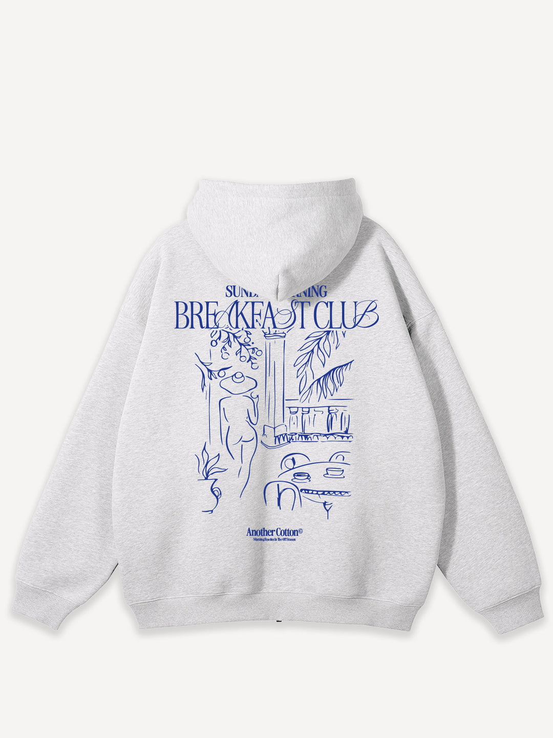 Sunday Breakfast Oversized Zip Hoodie