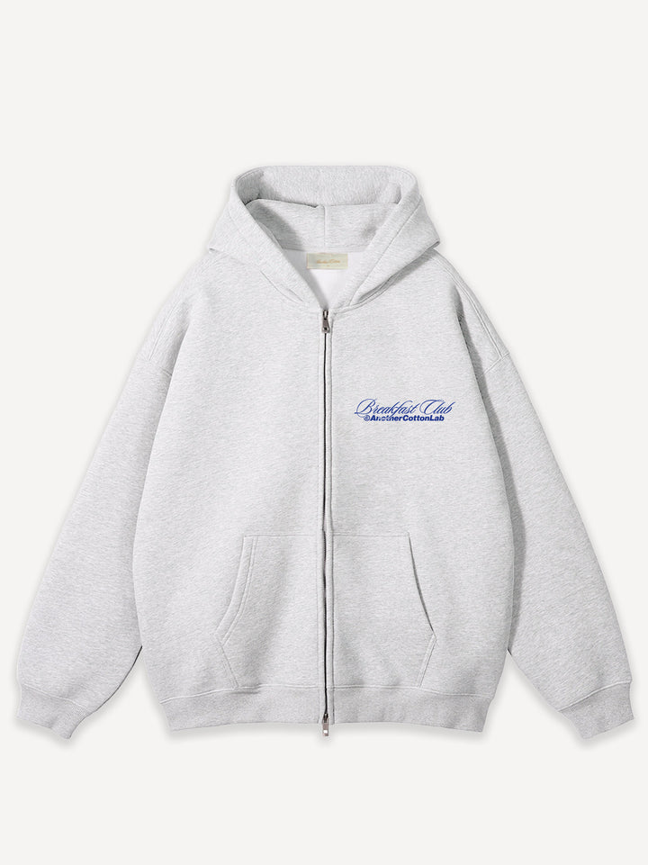 Sunday Breakfast Oversized Zip Hoodie