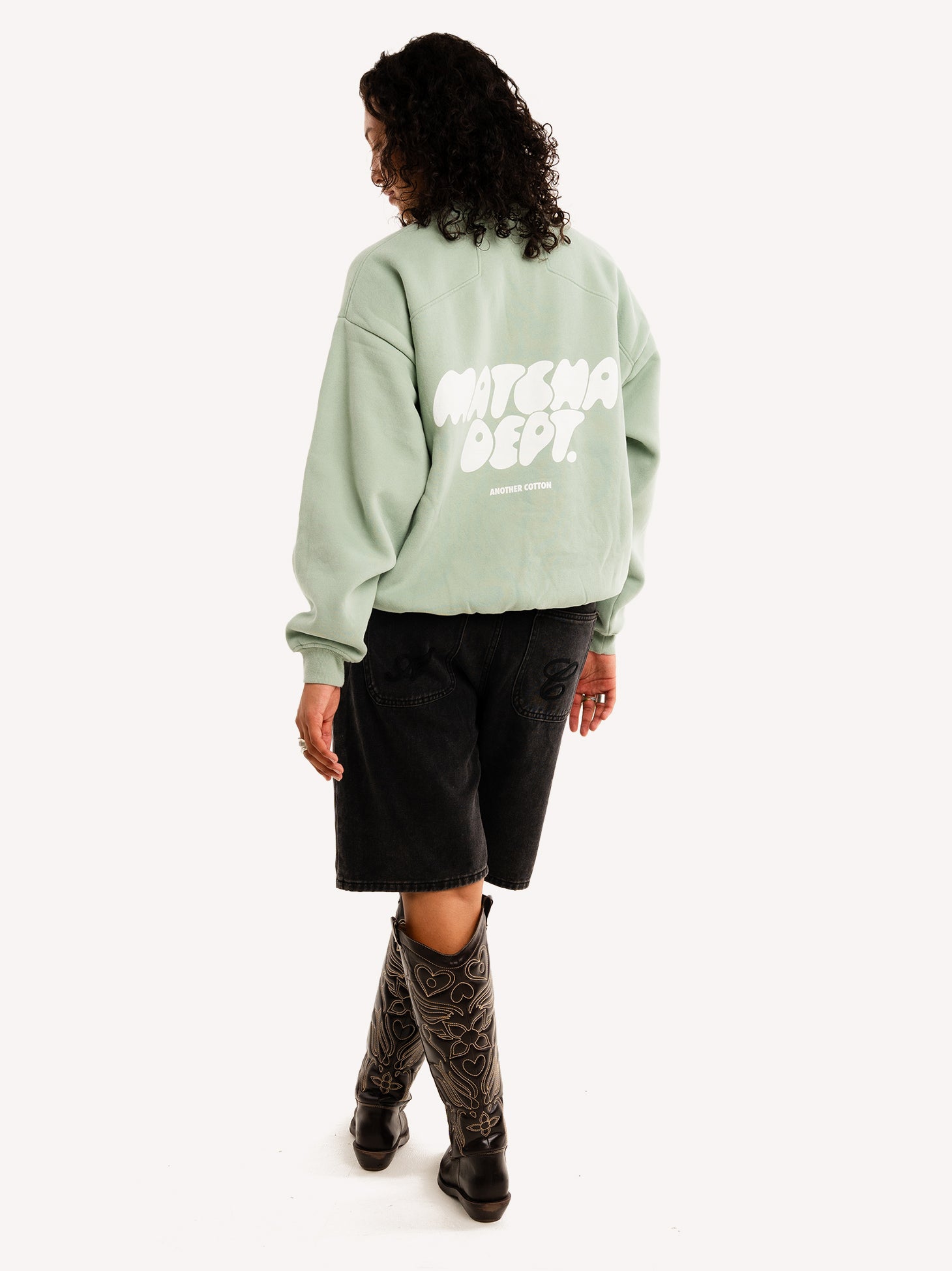 Cherish Oversized Sweatshirt グリーン Cherish Oversized Sweatshirt グリーン Cherish Oversized