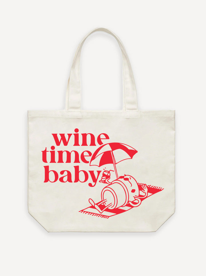 Wine Time Baby Tote Bag